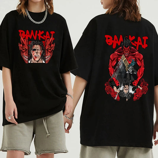 HOF Bleach Anime Kenpachi Zaraki Ichigo Kurosaki Printed T shirt (Variants Available)