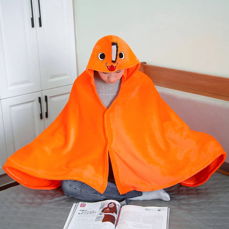 Chainsaw Man Pochita Cloak Plush Blanket for Cosplay