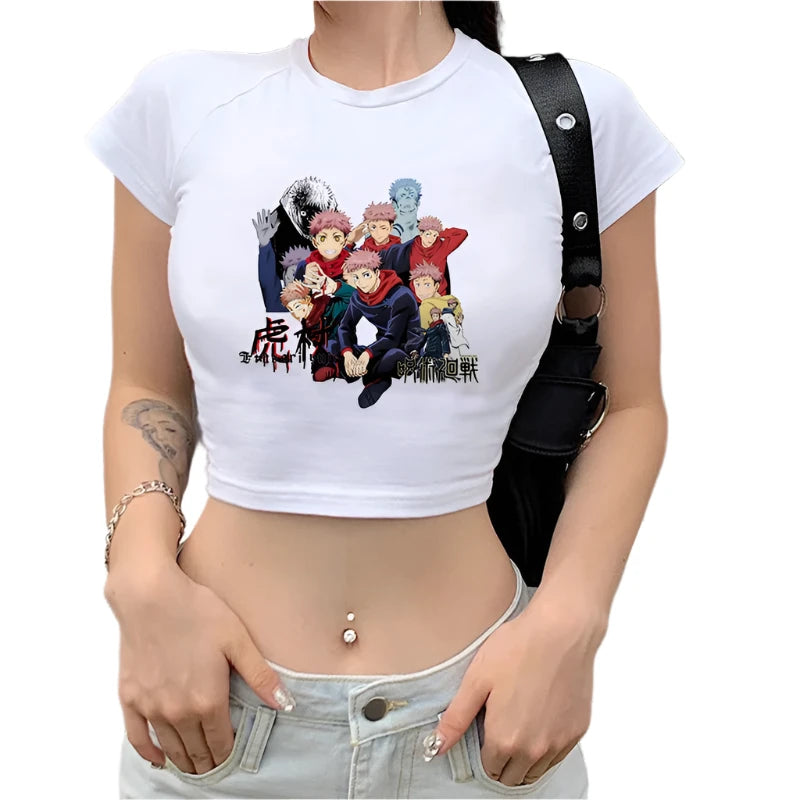 Gojo Satoru & Yuji Itadori Crop Top/Tee Jujutsu Kaisen