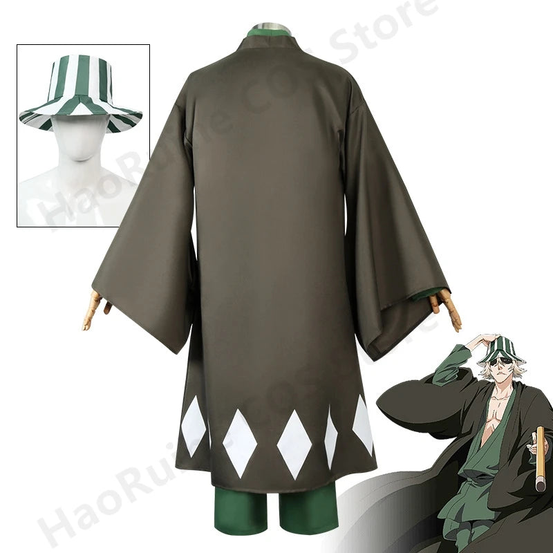 Bleach Cosplay Urahara Kisuke Gotei 13 Kimono Suit/Costume