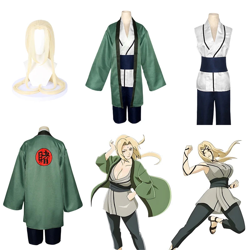 Naruto Anime Tsunade Cosplay Costume Set