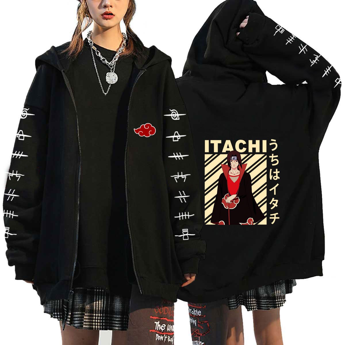 Naruto Sasuke/Itachi Uchiha Akatsuki Hoodie