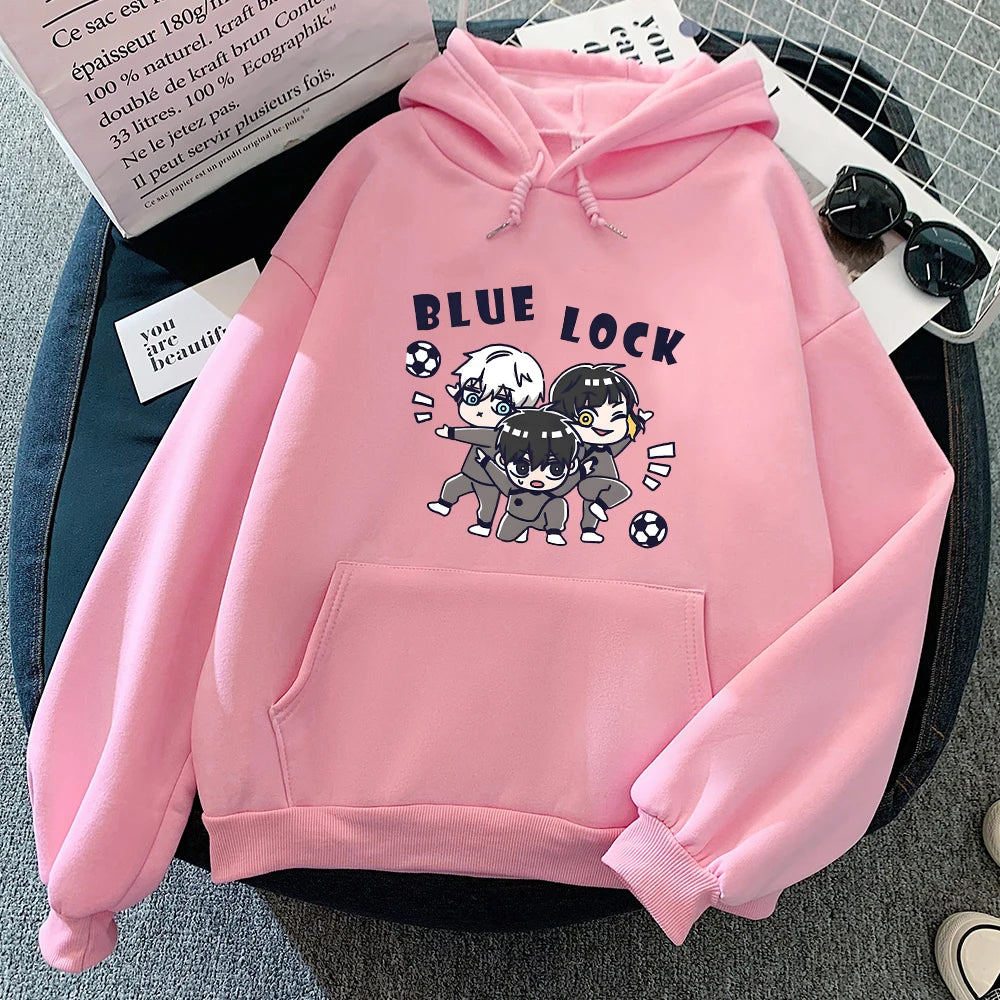 Blue Lock Football Print Plus Size Hoodie/Sweatshirt