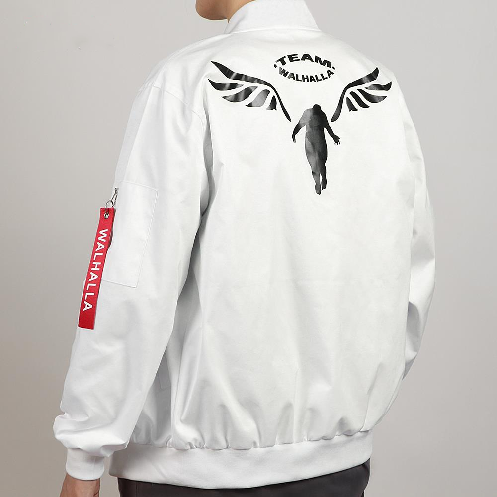 Valhalla/Walhalla Off-white/Gray Bomber Jacket Tokyo Revengers - House Of Fandom