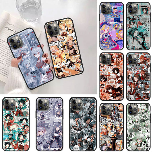 Printed Silicone iPhone Case Set-2 Genshin Impact (Variants Available) - House Of Fandom