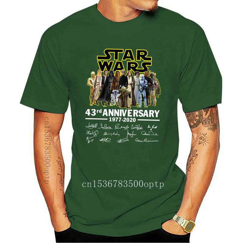 New Star Cast All Signed 43Rd Anniversary 1977-2021 Gift Wars T-Shirt