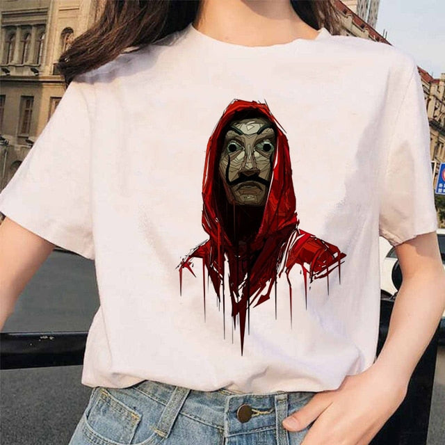 WOMEN'S TSHIRT MONEY HEIST (VARIANTS AND COLORS AVAILABLE)