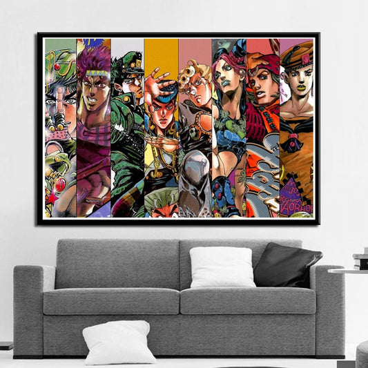 Canvas Paintings 2 JoJo's Bizarre Adventure (Variants and Sizes Available) - House Of Fandom