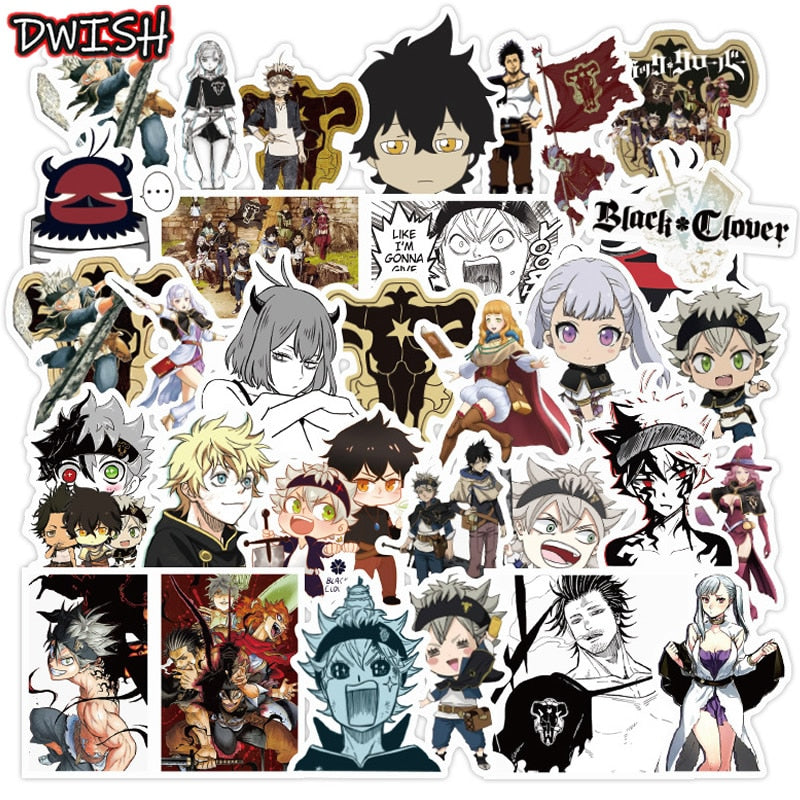 Stickers Black Clover (10/30/50 pcs per pack) - House Of Fandom