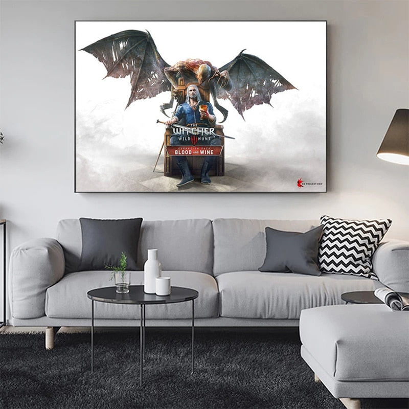 Canvas Painting Witcher Collection-3 (Variants Available)