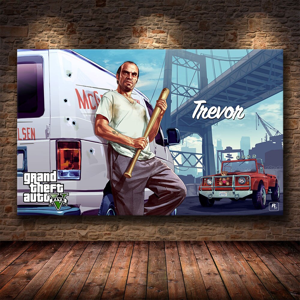 Game Posters GTA V Canvas Paintings