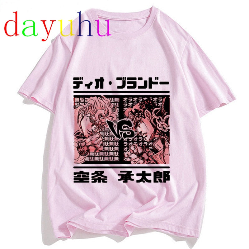 Printed Pink T-Shirt Jojo's Bizarre Adventure - House Of Fandom