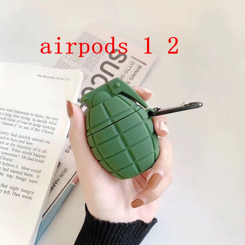 3D Military Bomb Shape Protective case for Airpods 1/2/Pro