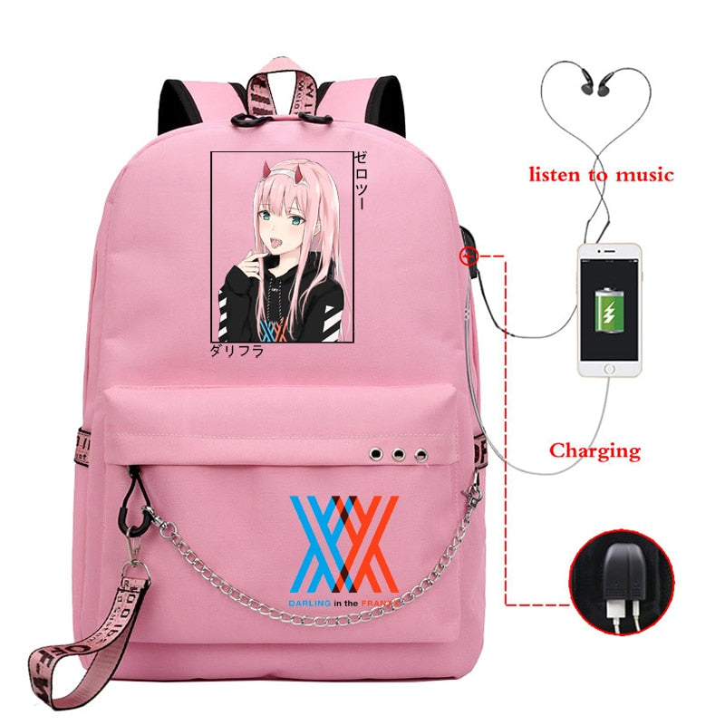 Zero Two Laptop/School Bag Darling In The Franxx (Colors Available) - House Of Fandom
