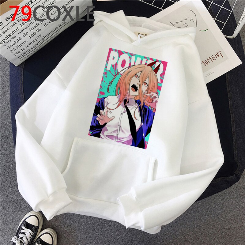 White Graphic Hoodies Set-1 Chainsaw Man (Variants Available) - House Of Fandom