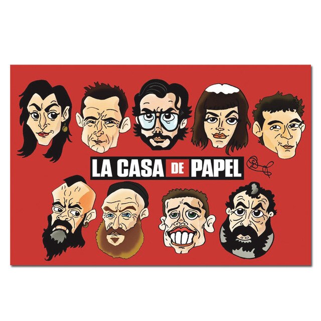 CANVAS PAINTINGS MONEY HEIST SET-1 (VARIANTS AVAILABLE)