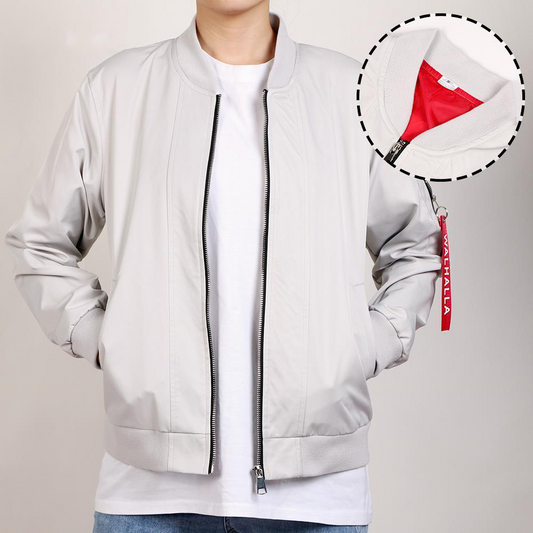 Valhalla/Walhalla Off-white/Gray Bomber Jacket Tokyo Revengers - House Of Fandom