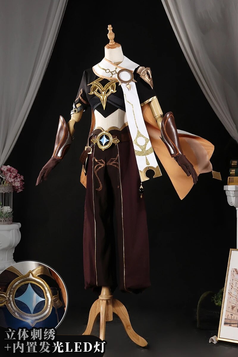 Traveler Aether Cosplay Costume Genshin Impact - House Of Fandom