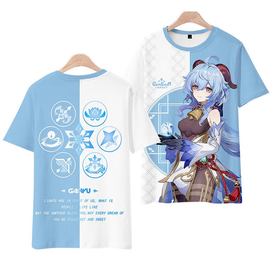 Bi-Color Tees Set-2 Genshin Impact (Variants Available) - House Of Fandom