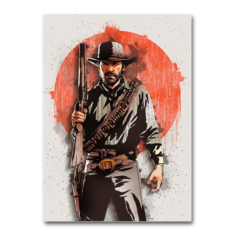 Red Dead Redemption II Characters Canvas Paintings (Variants Available)