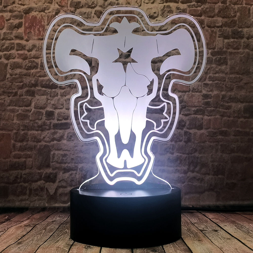Black Bulls Night Lamp Black Clover - House Of Fandom