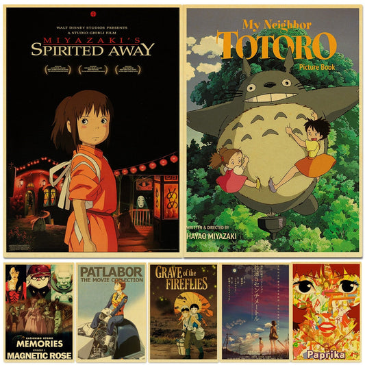 Spirited Away/Totoro/Howl's Moving Castle Posters Studio Ghibli (Variants Available)