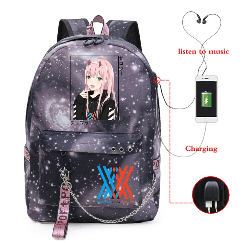 Zero Two Laptop/School Bag Darling In The Franxx (Colors Available) - House Of Fandom