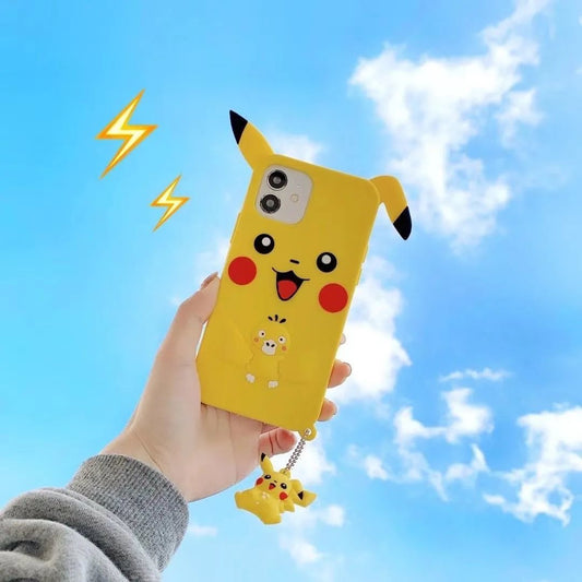 Premium Silicone Pikachu iPhone Case Pokemon (Variants Available) - House Of Fandom