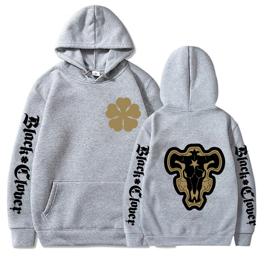 Black Bulls Long Sleeve Hoodies Black Clover (Colors Available) - House Of Fandom