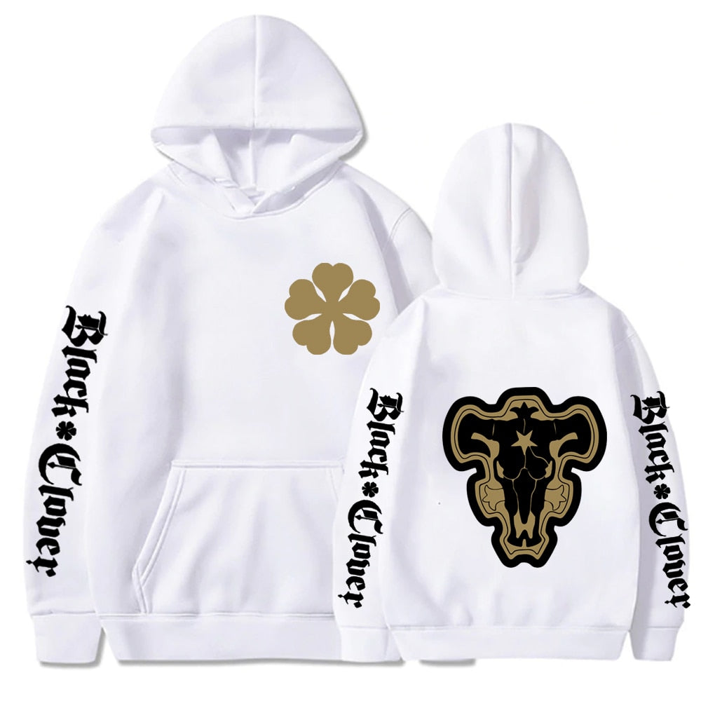 Black Bulls Long Sleeve Hoodies Black Clover (Colors Available) - House Of Fandom