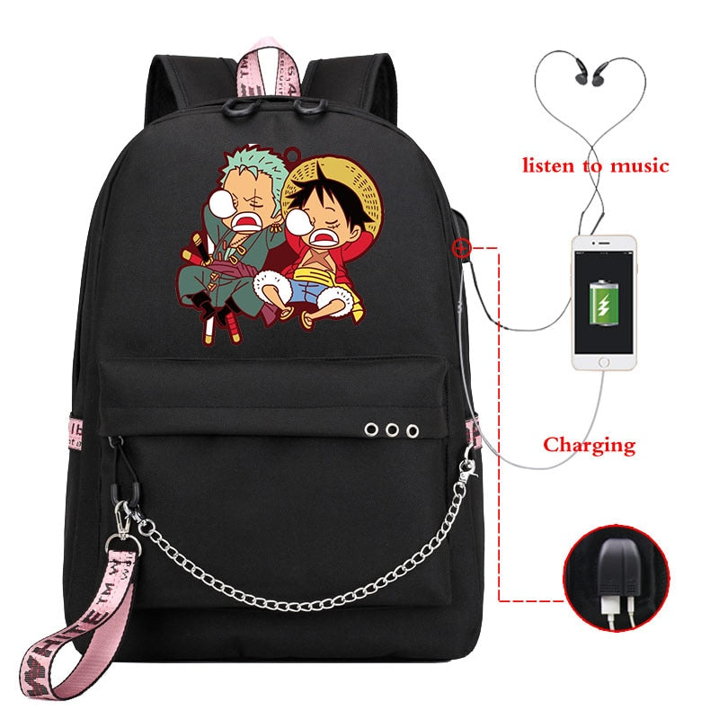 Laptop/School Backpack One Piece (Colors Available) - House Of Fandom