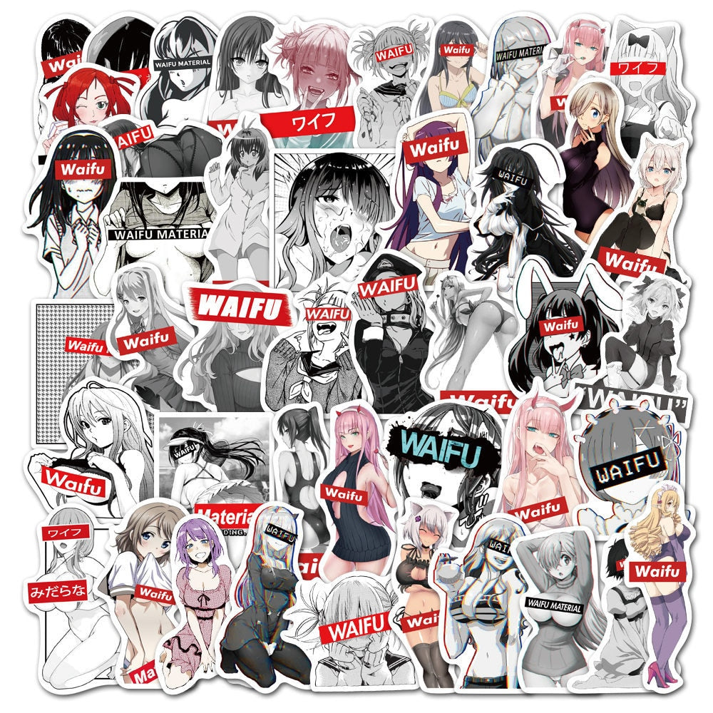 Waifu Stickers (10/30/50Pcs per pack) - House Of Fandom