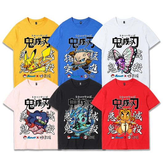 Demon Slayer x Pokemon T-Shirt (Variants Available) - House Of Fandom