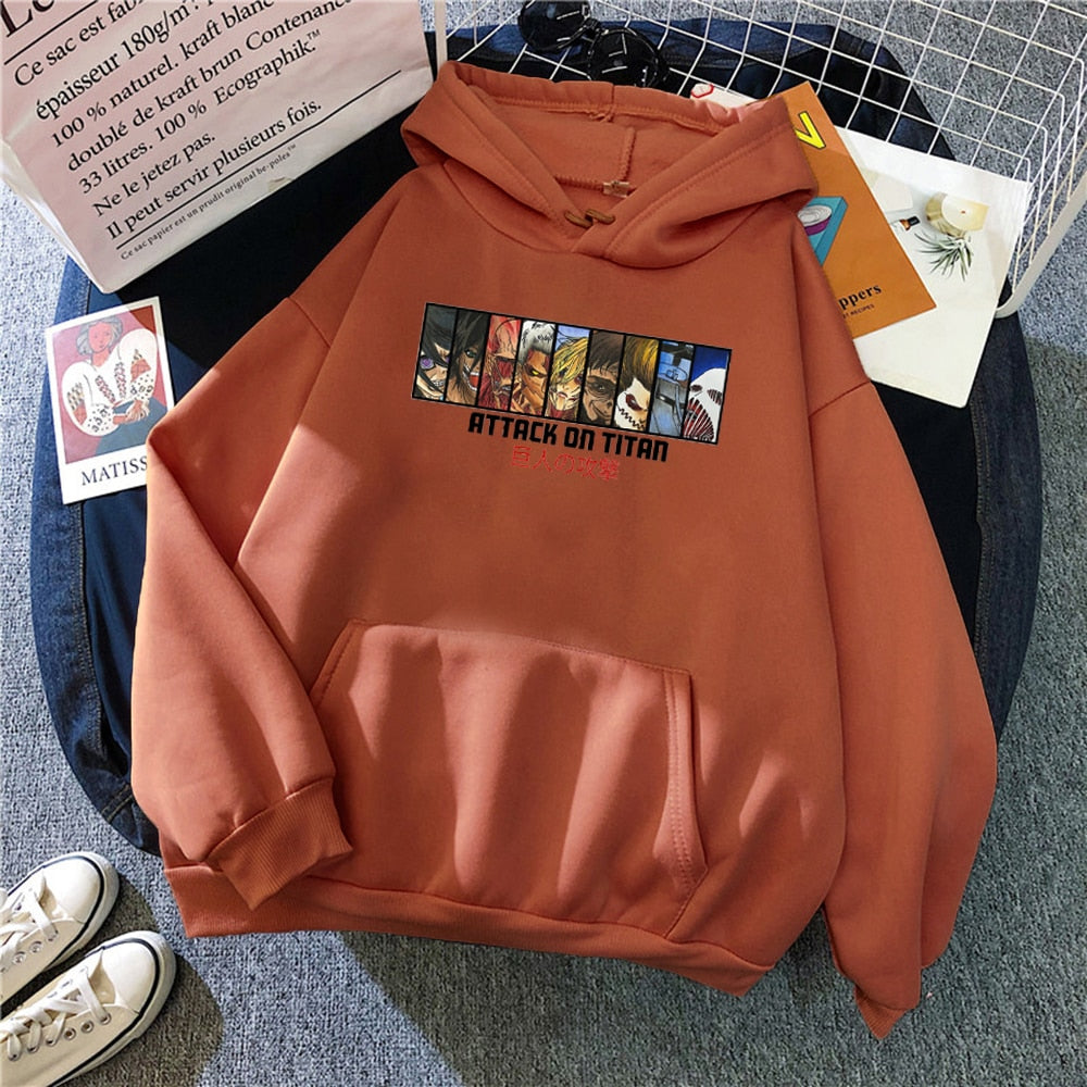 Attack on Titan Mens Fashion Sweatshirts Hoody 2021 New Autumn Spring Fleece Casual Pullover High Quality Soft Male Clothing Top - House Of Fandom