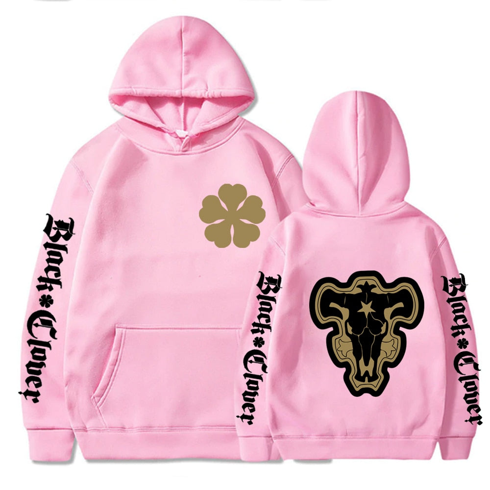 Black Bulls Long Sleeve Hoodies Black Clover (Colors Available) - House Of Fandom