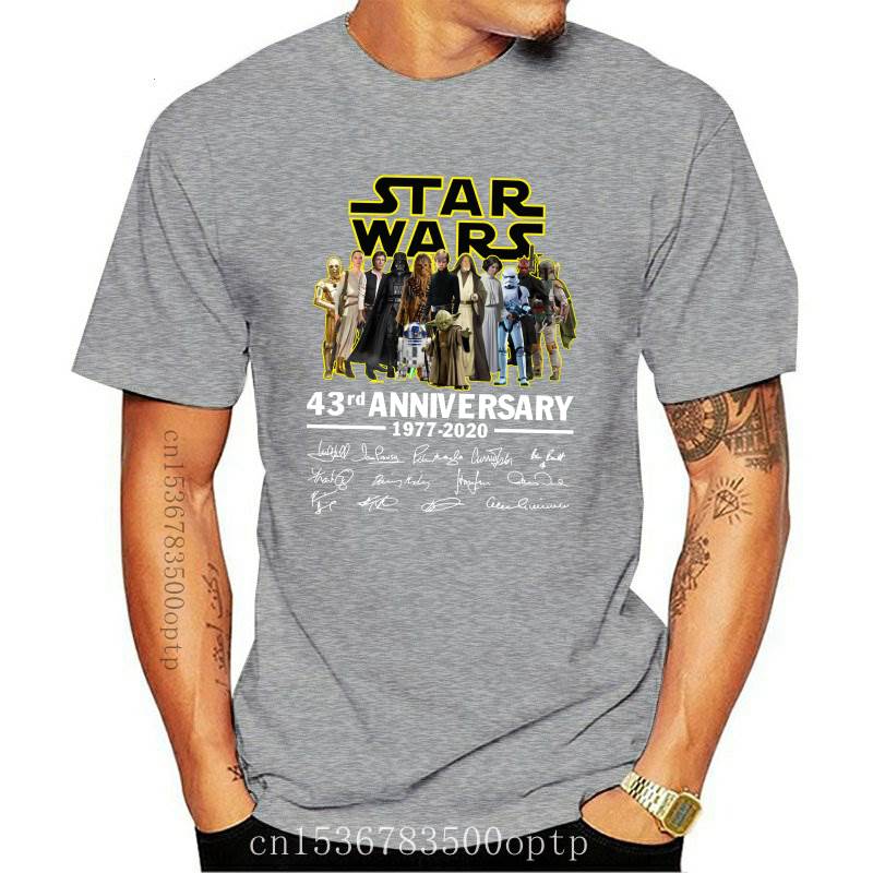 New Star Cast All Signed 43Rd Anniversary 1977-2021 Gift Wars T-Shirt
