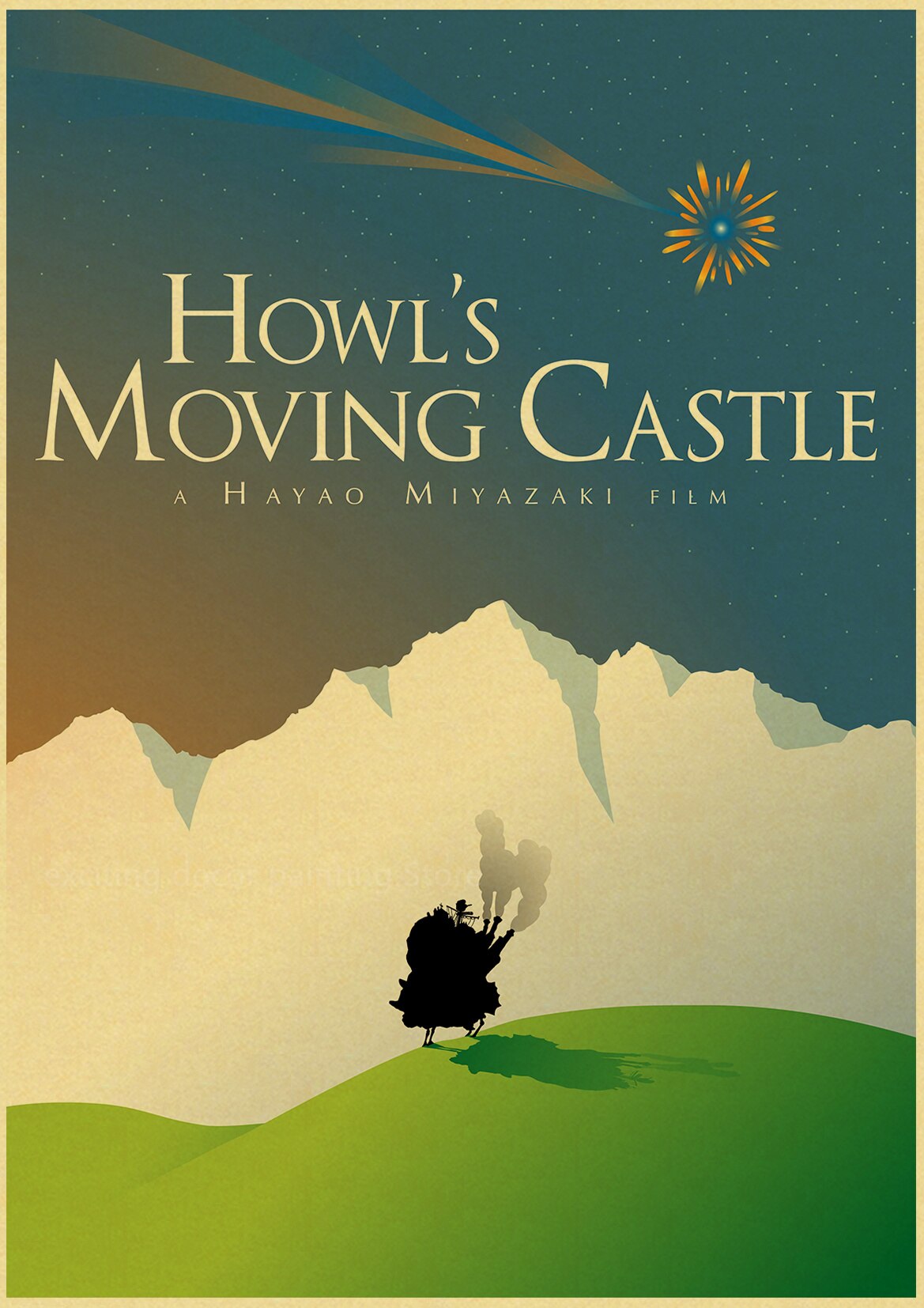Aesthetic Wall Posters Howl's Moving Castle Studio Ghibli (Variants Available)