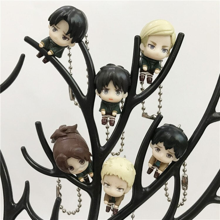 Action 3CM 7CM Attack On Titan Levi Pandent Toys Scout Regiment Eren Reiner Braun Hange Erwin Doll Gift Toy For Kids Collection - House Of Fandom