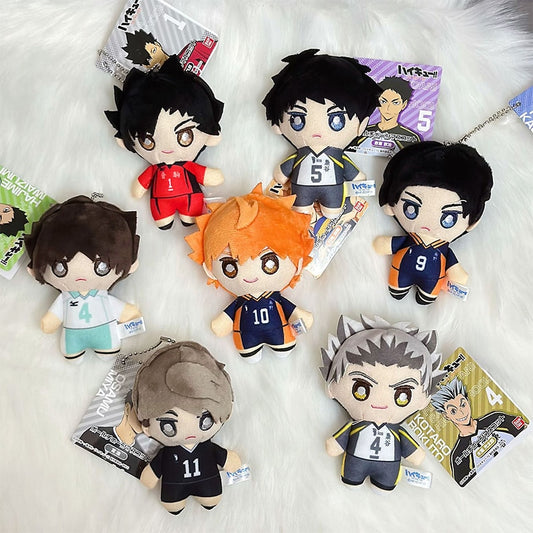 10cm Haikyuu Plush Stuffed Toys Hinata Shoyo Akaashi Keiji Cartoon Anime Figures Keychain Pendant Cute Dolls Kids Birthday Gifts