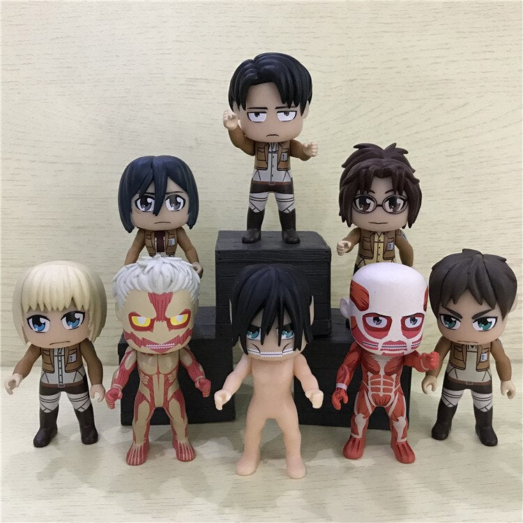 Action 3CM 7CM Attack On Titan Levi Pandent Toys Scout Regiment Eren Reiner Braun Hange Erwin Doll Gift Toy For Kids Collection - House Of Fandom